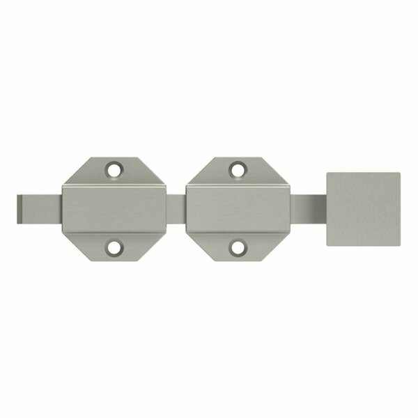 Deltana 6 Modern Heavy Duty Surface Bolt; Satin Nickel Finish 6SBM15